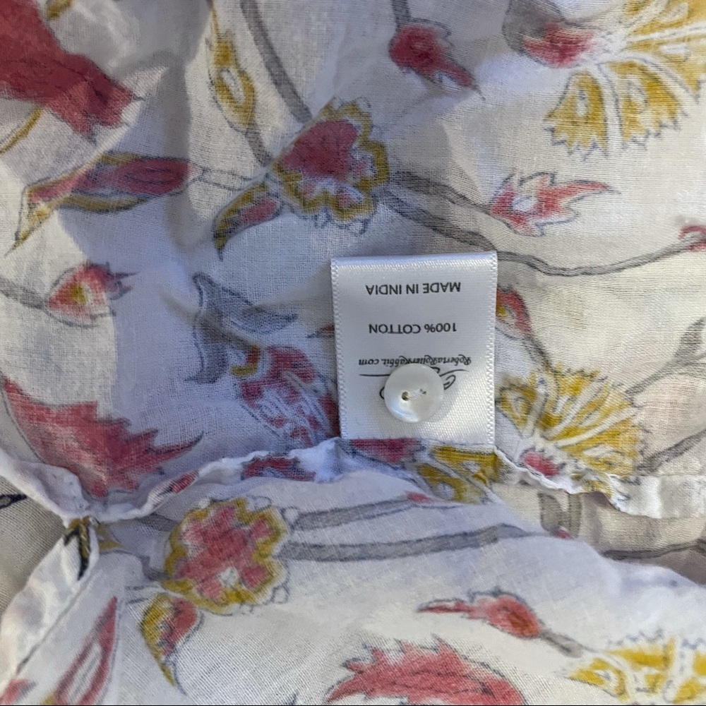 Roberta Roller Rabbit Floral Pintuck Long Sleeve Tunic Top - Picture 9 of 16